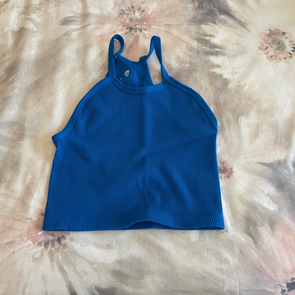 Free People Movement Happiness Runs Crop Top Blue